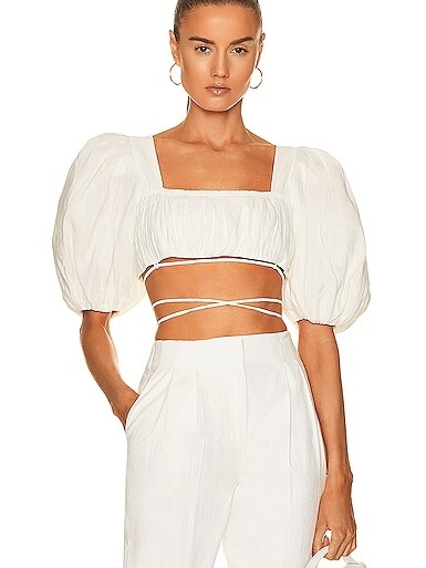 Nwt Simkhai Lennie Crop Top In Bone, Size M